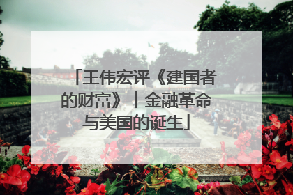 王伟宏评《建国者的财富》︱金融革命与美国的诞生